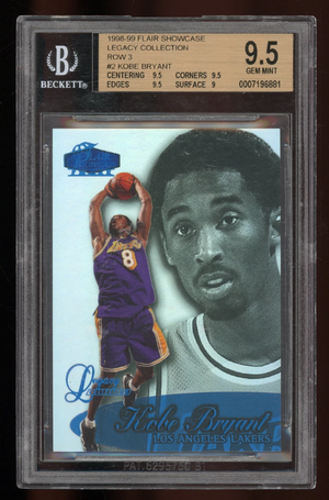 1998-99 Flair Showcase Legacy Collection Kobe Bryant Row 3 #2 /99 BGS 9.5 GEM MINT