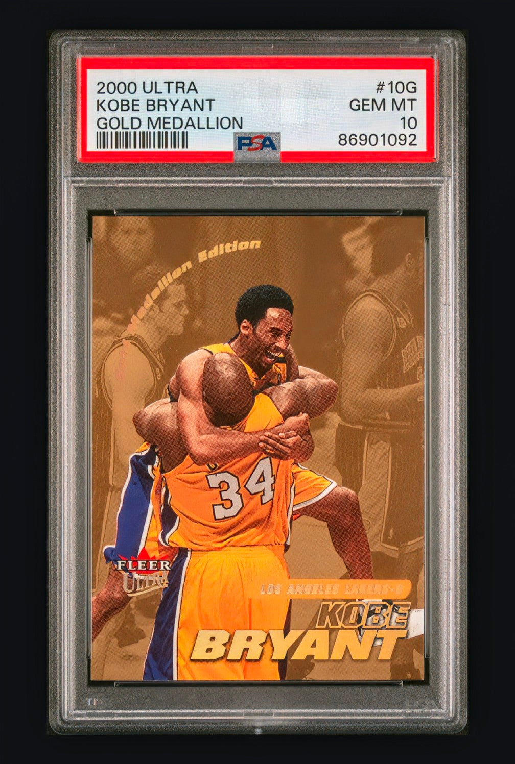 2000 Fleer Ultra Kobe Bryant Gold Medallion #10G – PSA 10 GEM MINT (Championship Celebration)