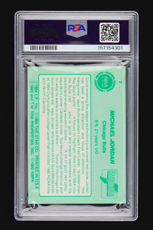 1985 Star Gatorade Michael Jordan #7 PSA 6 EX-MT