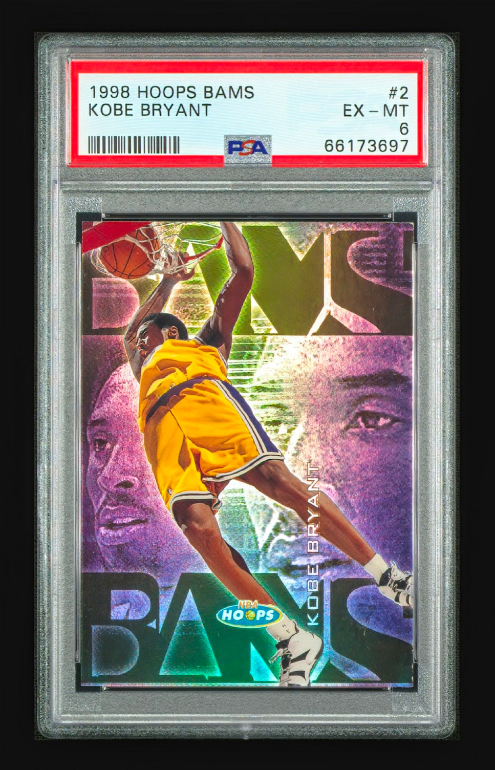 1998-99 Hoops Bams Kobe Bryant #2 – PSA 6 EX-MT (Rare 90s Insert – Serial /250)