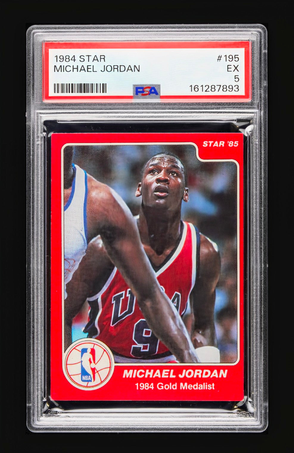 1984 Star Co. Michael Jordan Rookie Era #155 Olympics Gold Medalist – PSA 5 EX (Historic Pre-Fleer Issue)