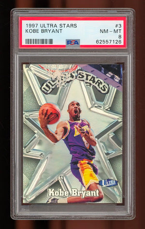 1997-98 Fleer Ultra Ultra Stars Kobe Bryant #3 – PSA 8 NM-MT