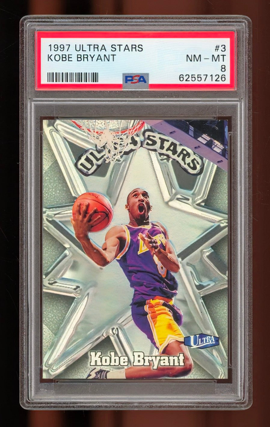 1997-98 Fleer Ultra Ultra Stars Kobe Bryant #3 – PSA 8 NM-MT