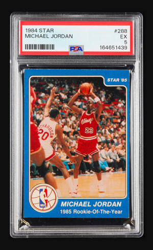 1984 Star Michael Jordan Rookie-of-the-Year #288 — PSA 5 EX