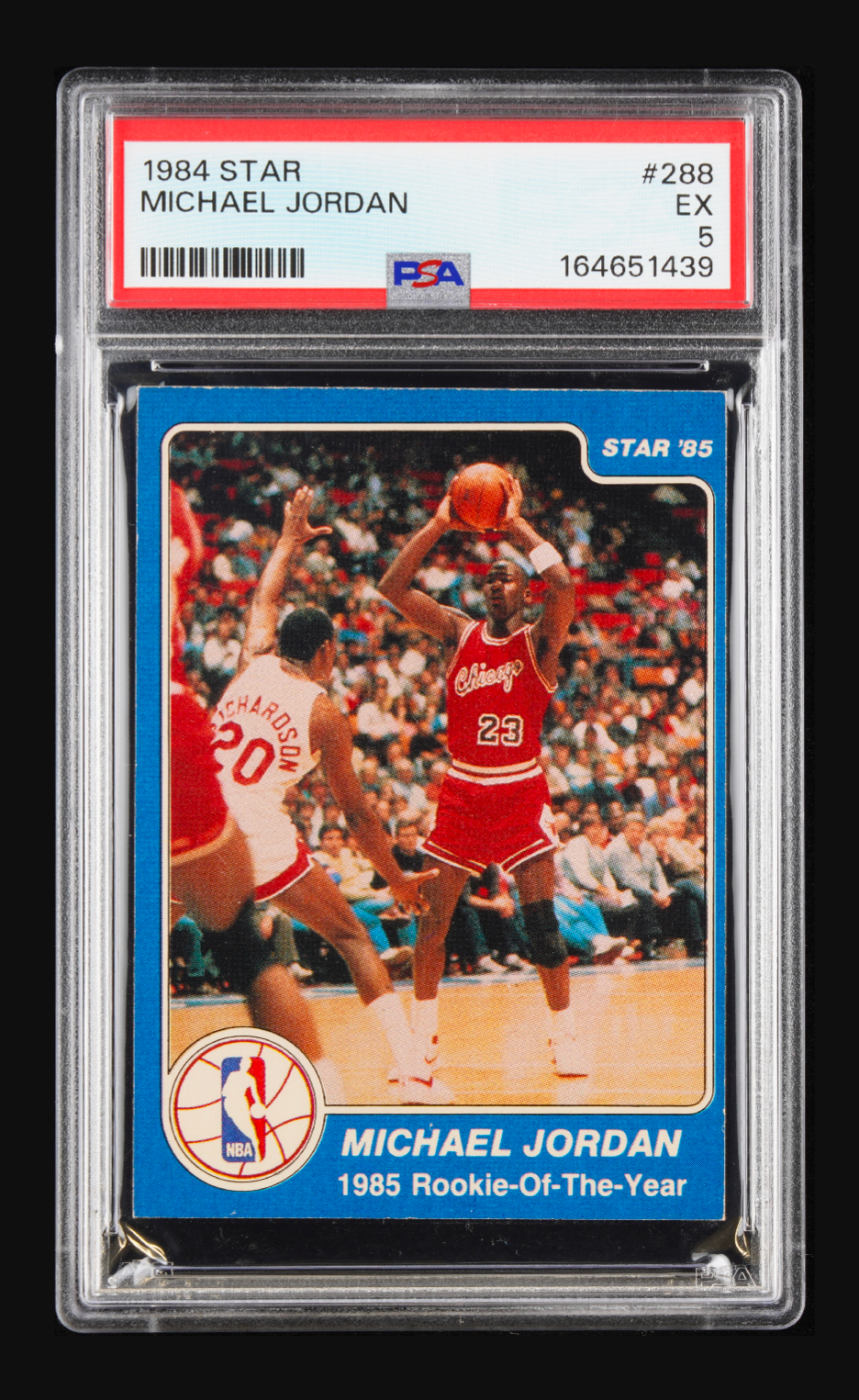 1984 Star Michael Jordan Rookie-of-the-Year #288 — PSA 5 EX