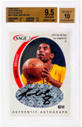 1999 SAGE Autographs Bonus White Kobe Bryant #A6 – BGS 9.5 GEM MINT / 10 Auto