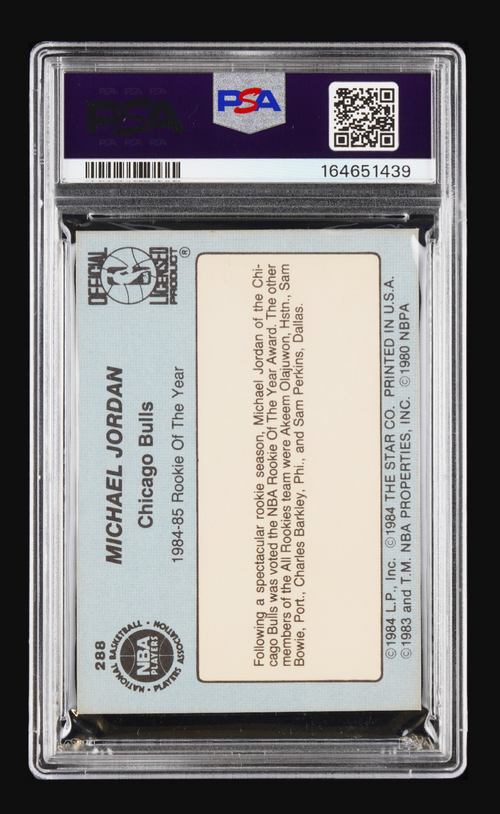 1984 Star Michael Jordan Rookie-of-the-Year #288 — PSA 5 EX