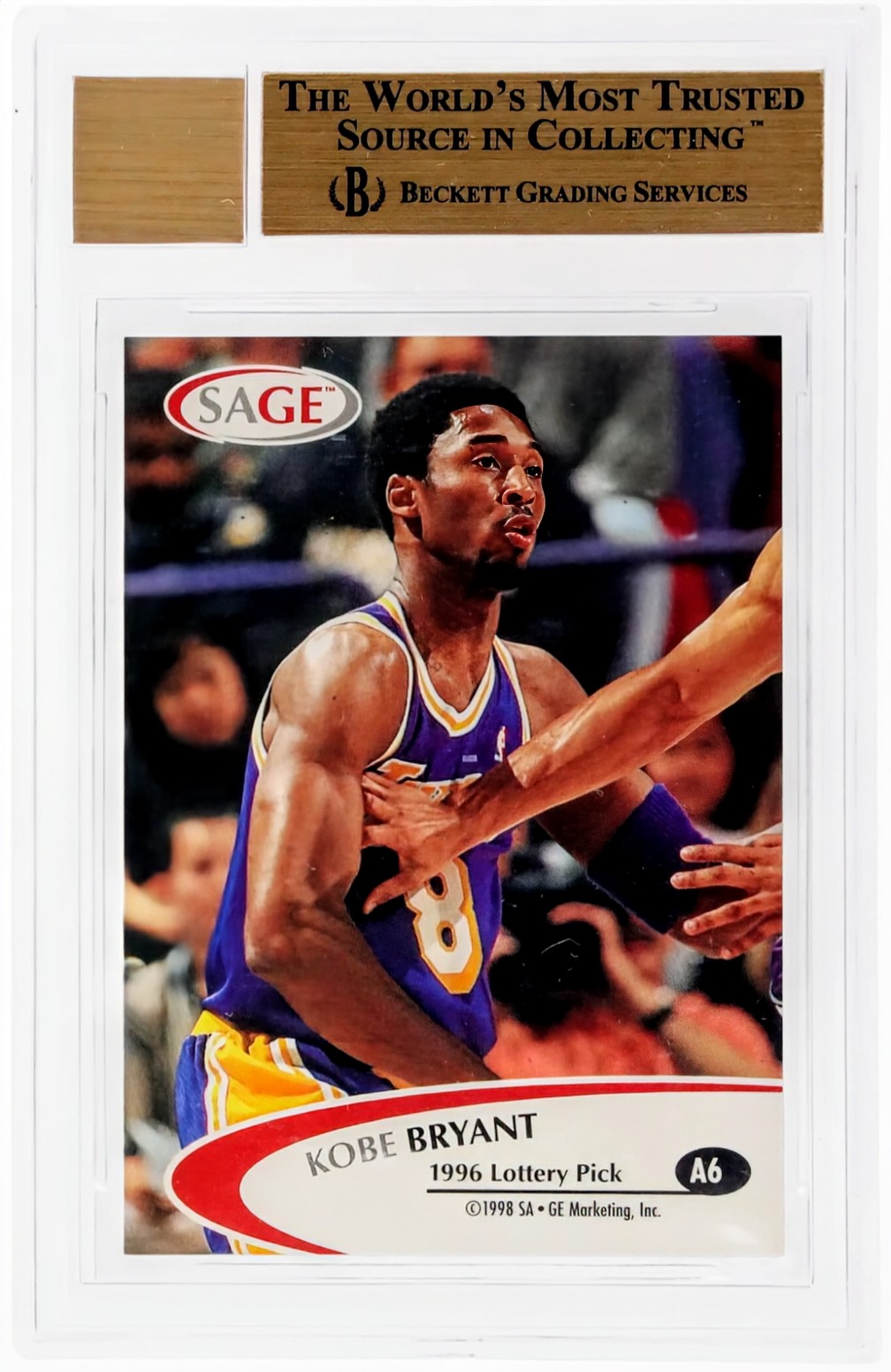 1999 SAGE Autographs Bonus White Kobe Bryant #A6 – BGS 9.5 GEM MINT / 10 Auto