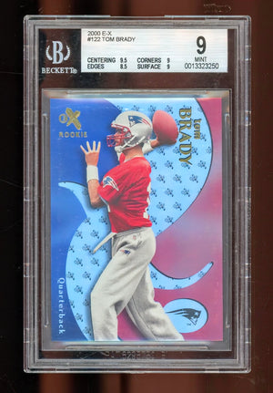2000 Fleer E-X Tom Brady Rookie Card #122 – BGS 9 MINT