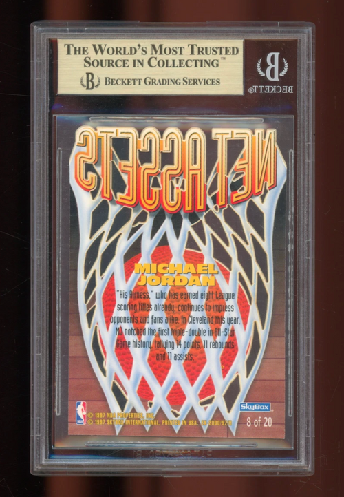 1996-97 Skybox E-X2000 Net Assets Michael Jordan #8 – BGS 9.5 GEM MINT