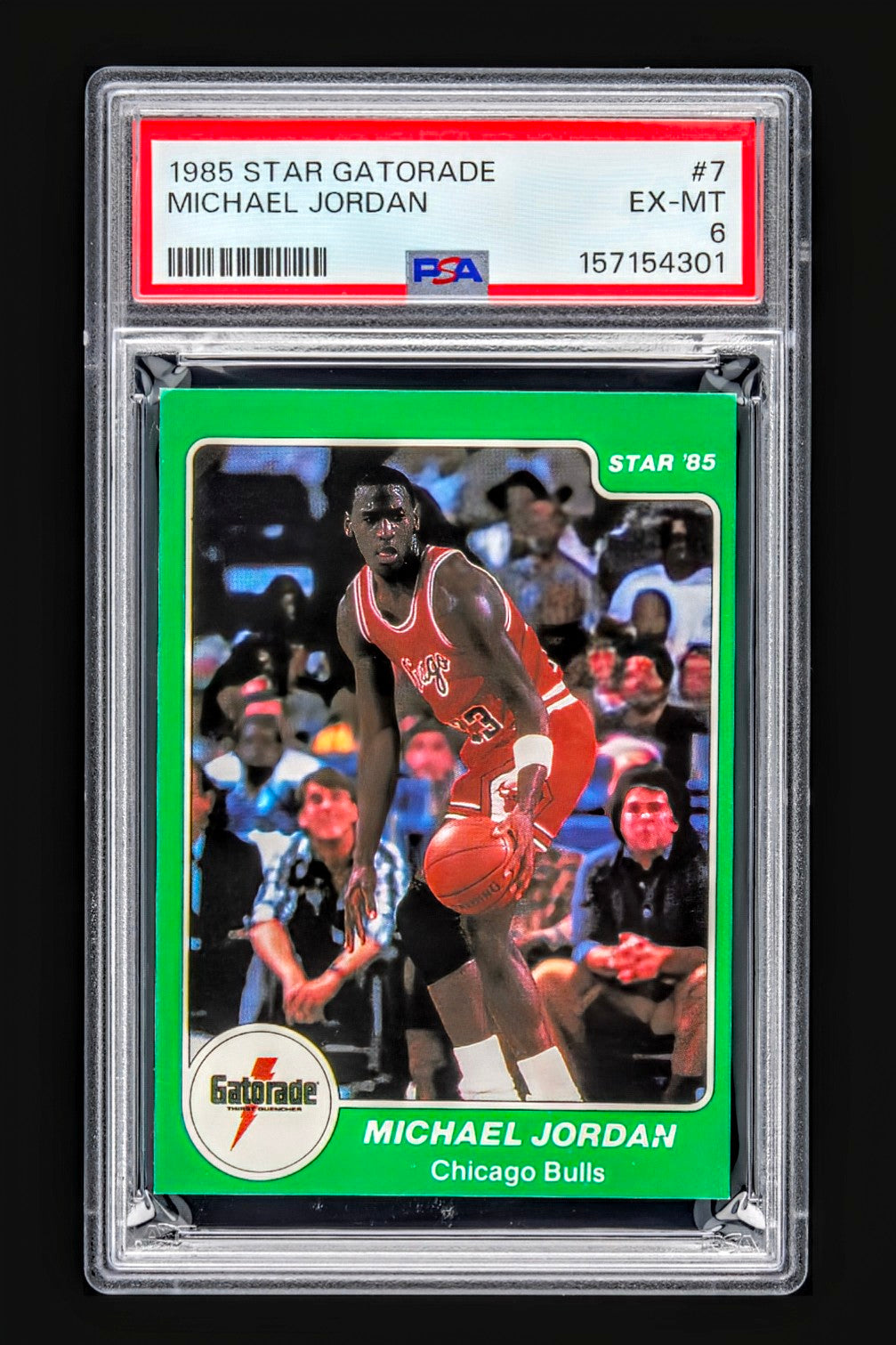1985 Star Gatorade Michael Jordan #7 PSA 6 EX-MT