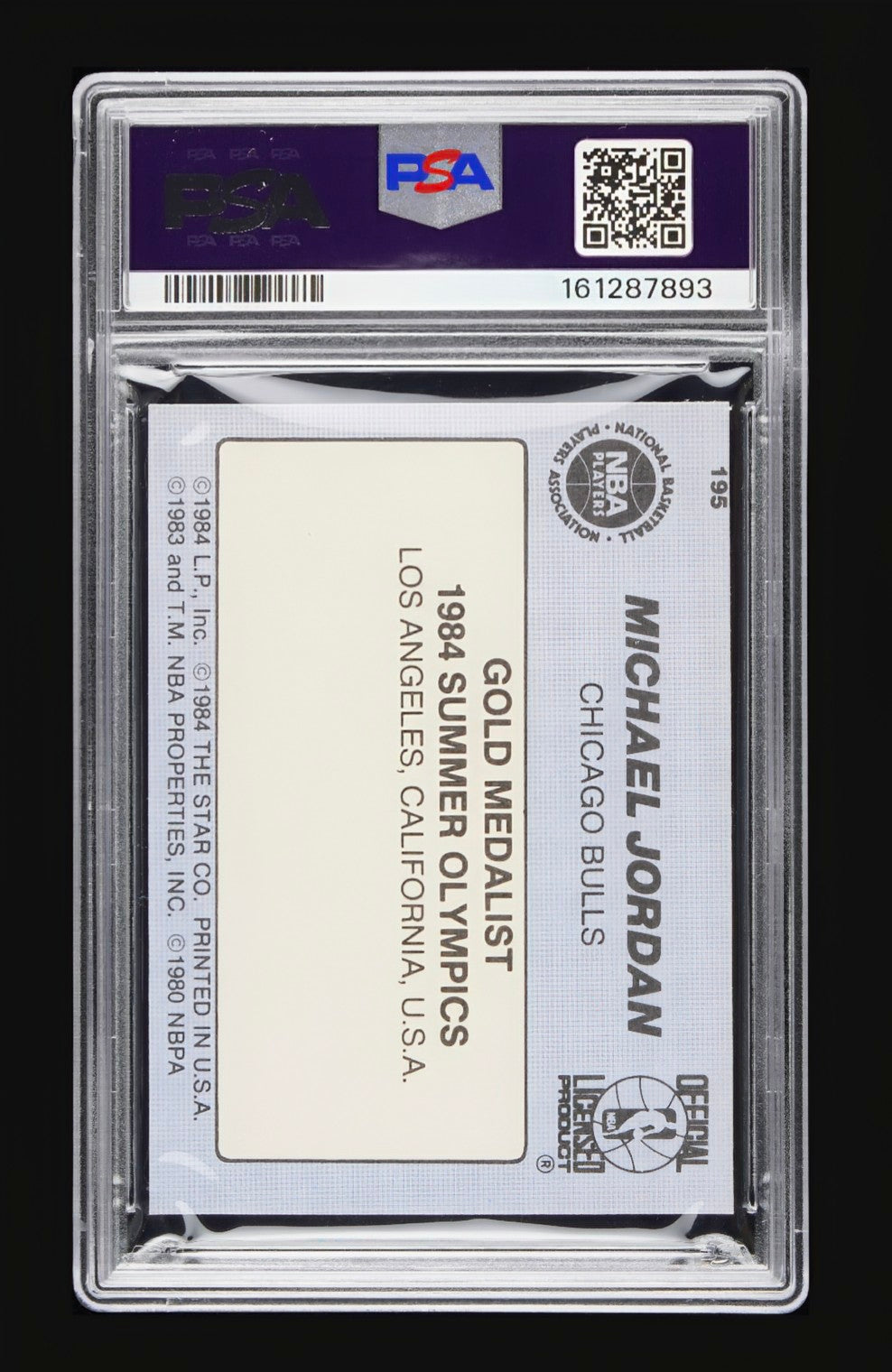 1984 Star Co. Michael Jordan Rookie Era #155 Olympics Gold Medalist – PSA 5 EX (Historic Pre-Fleer Issue)