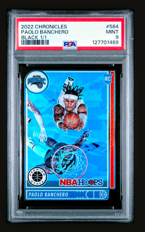 2022 Panini Chronicles Hoops Premium Stock Paolo Banchero Black 1/1 — PSA 9 Mint